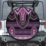 Purple And Black African Dashiki Print Tire Cover With Camera Hole