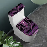 Purple And Black African Dashiki Print Toilet Lid And Tank Cover Set