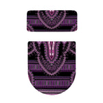 Purple And Black African Dashiki Print Toilet Lid And Tank Cover Set