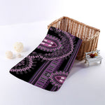 Purple And Black African Dashiki Print Towel