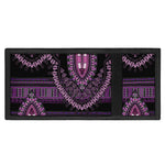 Purple And Black African Dashiki Print Trifold Wallet