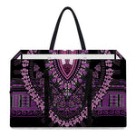 Purple And Black African Dashiki Print Utility Tote Bag