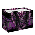 Purple And Black African Dashiki Print Utility Tote Bag