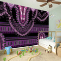 Purple And Black African Dashiki Print Wall Sticker