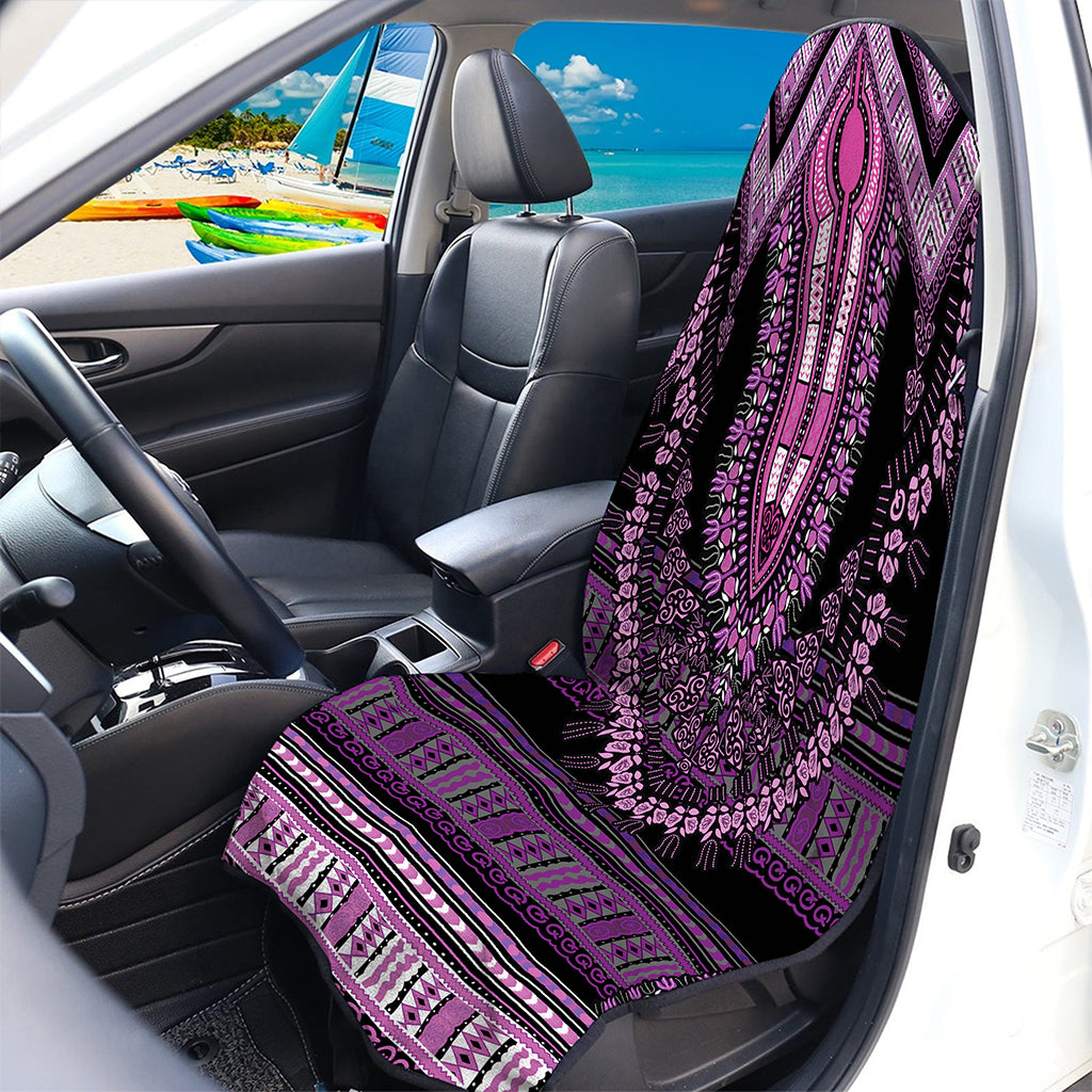 Purple And Black African Dashiki Print Waterproof Car Seat Cover
