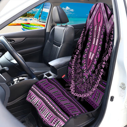 Purple And Black African Dashiki Print Waterproof Car Seat Cover