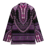Purple And Black African Dashiki Print Women's Blazer