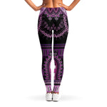 Purple And Black African Dashiki Print Women's Leggings
