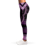 Purple And Black African Dashiki Print Women's Leggings