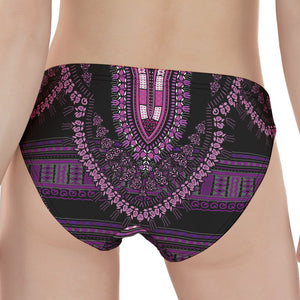 Purple And Black African Dashiki Print Women's Panties