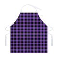 Purple And Black Buffalo Check Print Adjustable Apron