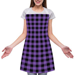 Purple And Black Buffalo Check Print Adjustable Apron