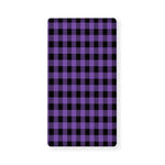 Purple And Black Buffalo Check Print Baby Crib Sheet