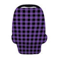 Purple And Black Buffalo Check Print Baby Seat Cover