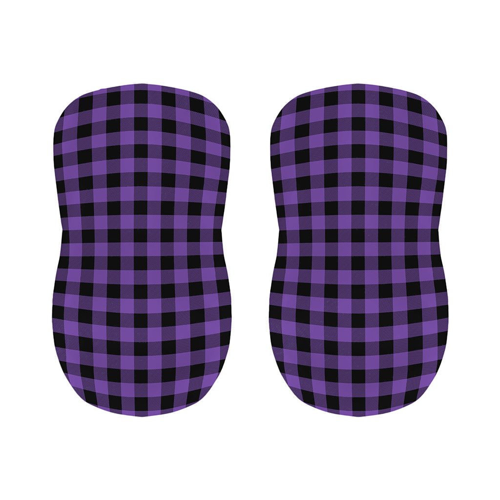Purple And Black Buffalo Check Print Bar Stool Covers