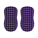 Purple And Black Buffalo Check Print Bar Stool Covers