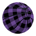Purple And Black Buffalo Check Print Basketball
