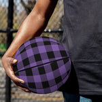 Purple And Black Buffalo Check Print Basketball