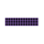 Purple And Black Buffalo Check Print Bed Runner