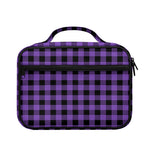 Purple And Black Buffalo Check Print Briefcase Bible Bag