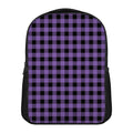 Purple And Black Buffalo Check Print Casual Backpack