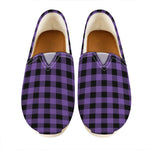 Purple And Black Buffalo Check Print Casual Shoes