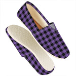 Purple And Black Buffalo Check Print Casual Shoes
