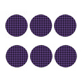 Purple And Black Buffalo Check Print Coaster Set