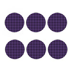 Purple And Black Buffalo Check Print Coaster Set