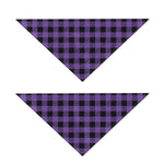 Purple And Black Buffalo Check Print Dog Bandana