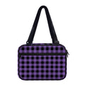 Purple And Black Buffalo Check Print Double Strap Bible Bag