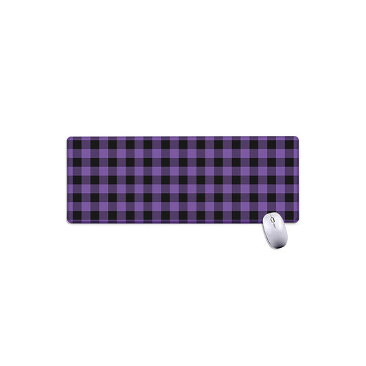 Purple And Black Buffalo Check Print Extended Mouse Pad