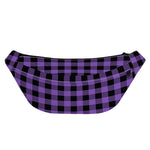 Purple And Black Buffalo Check Print Fanny Pack