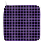 Purple And Black Buffalo Check Print Hand Towel