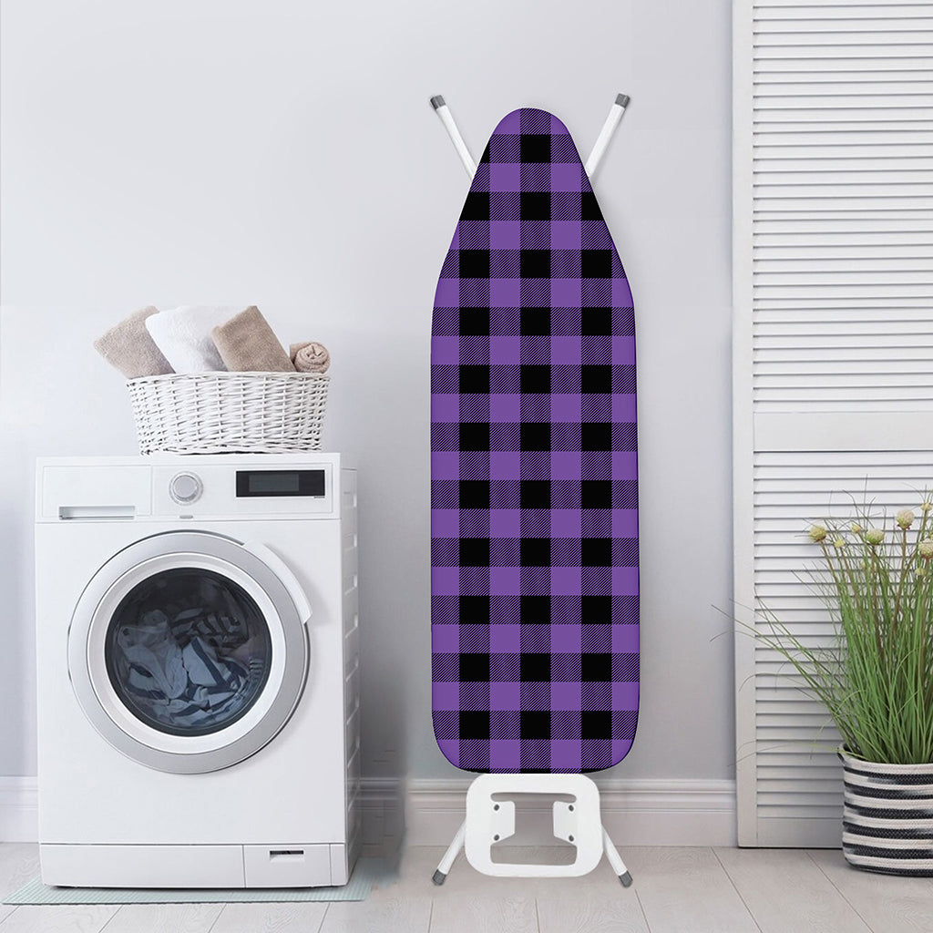 Purple And Black Buffalo Check Print Ironing Board Cover