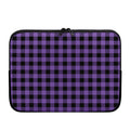 Purple And Black Buffalo Check Print Laptop Sleeve