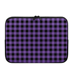 Purple And Black Buffalo Check Print Laptop Sleeve