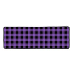 Purple And Black Buffalo Check Print Long Kitchen Mat