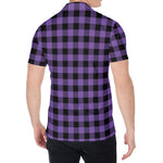 Purple And Black Buffalo Check Print Men's Shirt