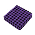 Purple And Black Buffalo Check Print Outdoor Seat Cushion Cover