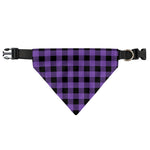 Purple And Black Buffalo Check Print Over The Collar Dog Bandana