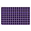 Purple And Black Buffalo Check Print Polyester Doormat