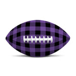 Purple And Black Buffalo Check Print Rugby Ball