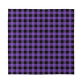Purple And Black Buffalo Check Print Silk Bandana