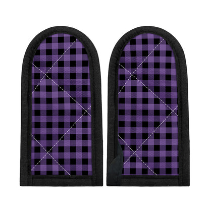 Purple And Black Buffalo Check Print Skillet Handle Cover