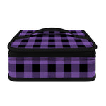 Purple And Black Buffalo Check Print Small Lunch Bag