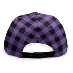 Purple And Black Buffalo Check Print Snapback Cap
