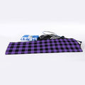 Purple And Black Buffalo Check Print Sports Towel