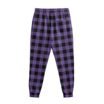 Purple And Black Buffalo Check Print Sweatpants