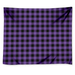 Purple And Black Buffalo Check Print Tapestry
